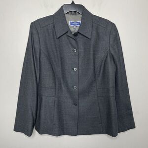 AUSTIN REED Blazer Women Petite UK: 16 40 US: 12P Charcoal NEW 5-Button Jacket